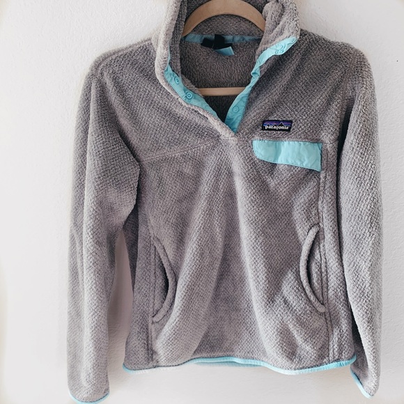 Patagonia Sweaters - Patagonia Women’s Snap T Fleece Pullover Gray/Blue